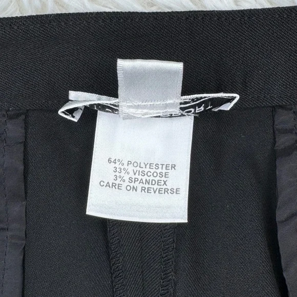 ST JOHN SPORT Black Wide Leg Dress Pants Women Size 16 Button Detail on Waist. - Picture 3 of 10